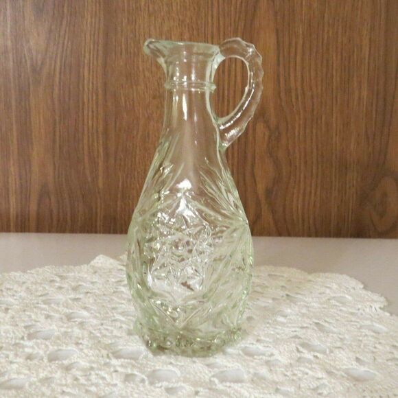 Vintage Anchor Hocking Early American EAPC Prescut Clear Cruet with Lid - Picture 2 of 12